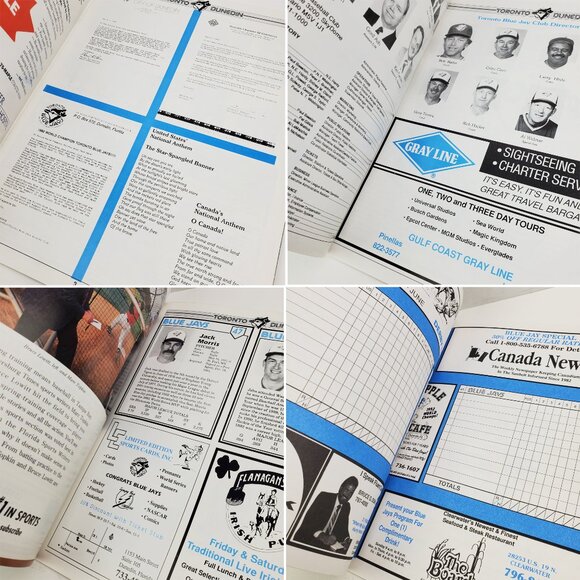 Toronto Blue Jays Vintage Program 1993 Spring Training 90s MLB w/ Ticket Stub - Picture 6 of 12